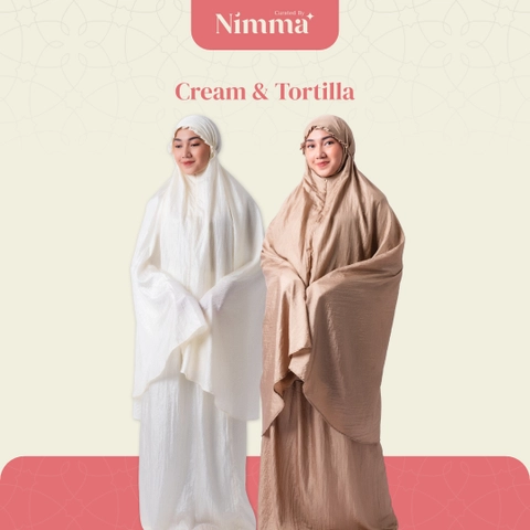 Helwa Tortilla - Mukena 2in1 Parasut Crinkle Compact Bahan Halus & Ringan